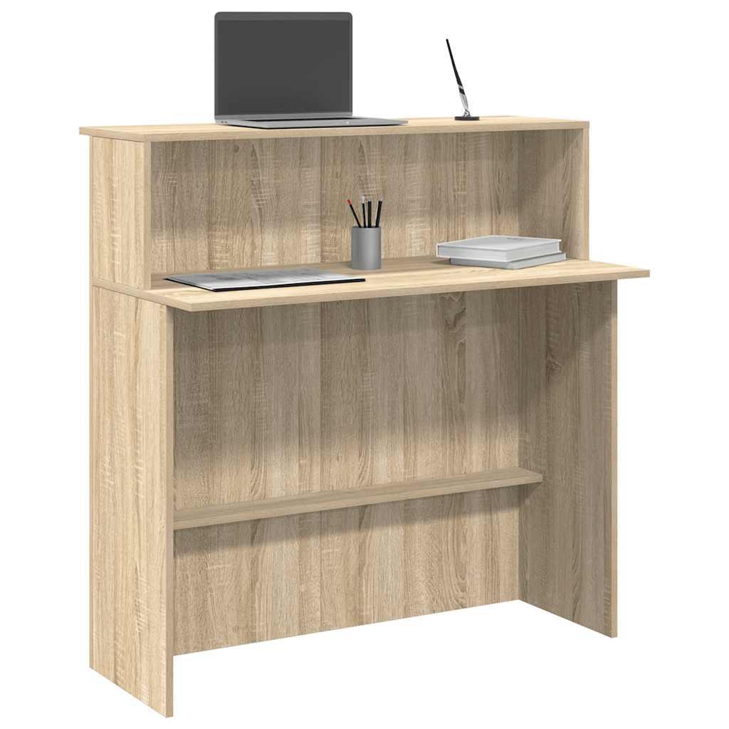 Receptionsskranke 100x50x103,5 cm konstrueret træ sonoma-eg