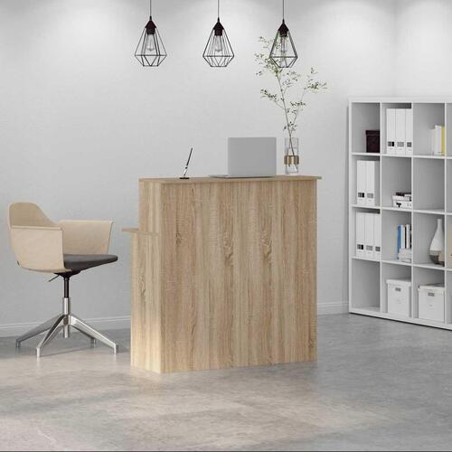 Receptionsskranke 100x50x103,5 cm konstrueret træ sonoma-eg