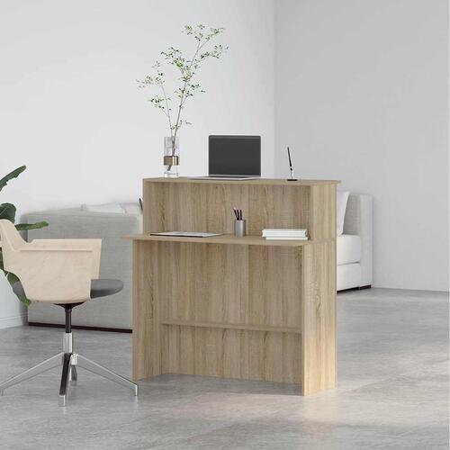Receptionsskranke 100x50x103,5 cm konstrueret træ sonoma-eg
