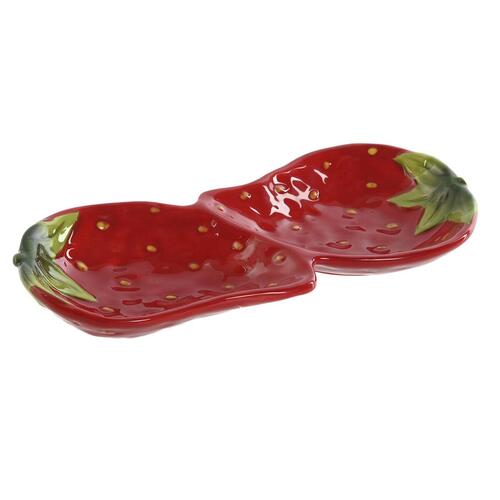 Snack bakke Home ESPRIT Rød Moderne 26 x 12,5 x 3,5 cm