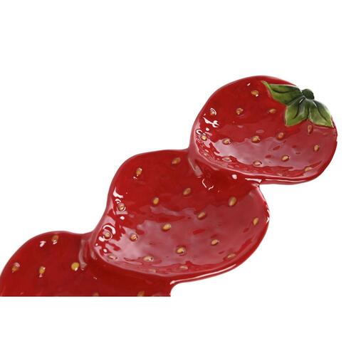 Snack bakke Home ESPRIT Rød Moderne 32 x 11,5 x 3,2 cm