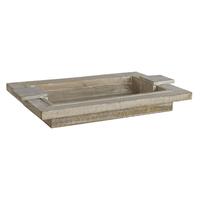 Snack bakke Home ESPRIT Hvid Moderne Afklædt 48 X 30,5 X 7,5 cm