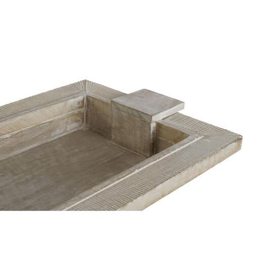 Snack bakke Home ESPRIT Hvid Moderne Afklædt 48 X 30,5 X 7,5 cm