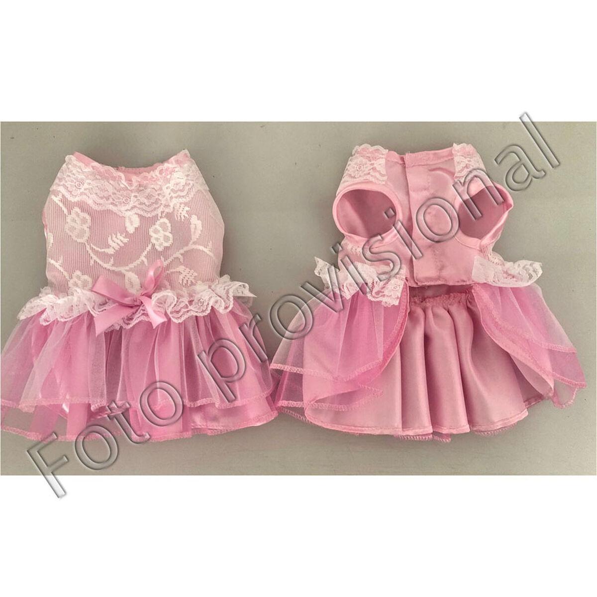 Hundedragt Prinsesse - Størrelse M (lyserød kjole til hund)