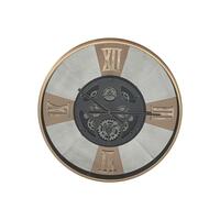 Vægur Home ESPRIT Sort Gylden Metal Krystal Vintage 80 x 9,5 x 80 cm