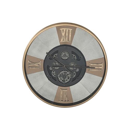 Vægur Home ESPRIT Sort Gylden Metal Krystal Vintage 80 x 9,5 x 80 cm