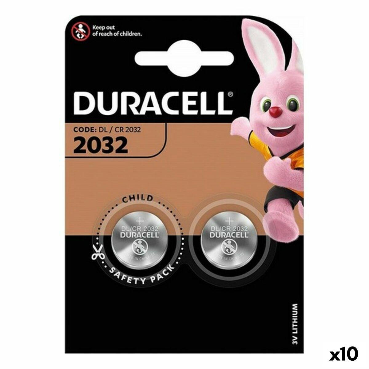 Duracell CR2032 litium knapcelle - 3 V, 2 stk. (10 pakker)