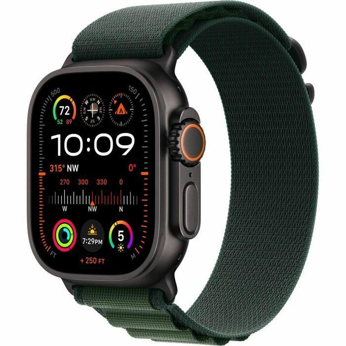 Apple Watch Ultra 2 49 mm - Titanium, grøn rem, sort urkasse