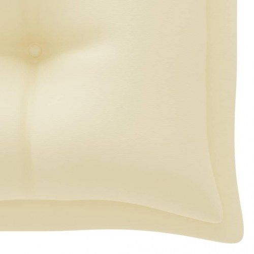 Hynde til havebænk 200 × 50 × 7 cm i oxfordstof - cremehvid