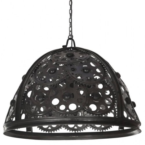 Industriel loftlampe med kæde og hjul 65 cm E27