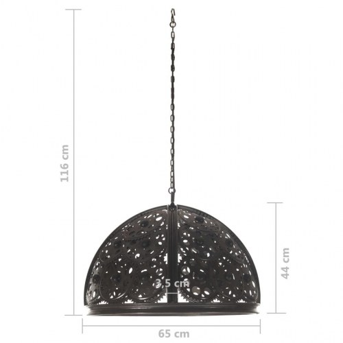 Industriel loftlampe med kæde og hjul 65 cm E27