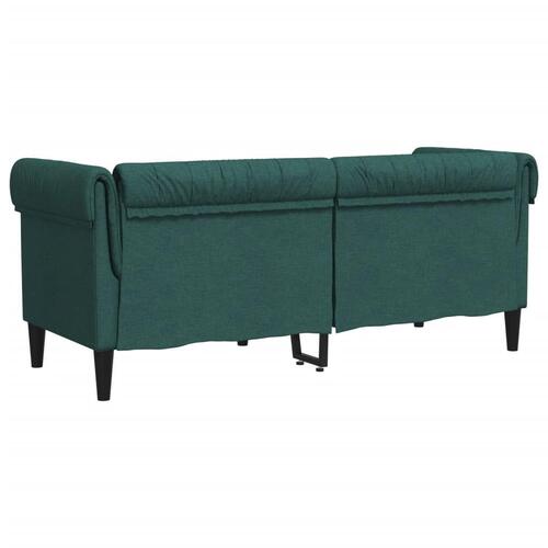 2-personers Chesterfield-sofa stof mørkegrøn
