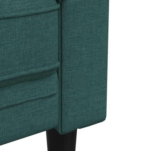 2-personers Chesterfield-sofa stof mørkegrøn