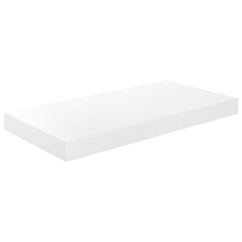 Væghylder 2 stk. 50x23x3,8 cm MDF hvid højglans