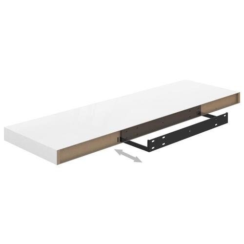 Væghylder 4 stk. 80x23,5x3,8 cm MDF hvid højglans