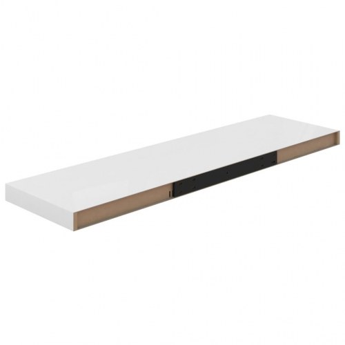 Væghylder 2 stk. 90×23,5×3,8 cm - MDF hvid højglans