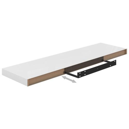 Væghylder 4 stk. 90x23,5x3,8 cm MDF hvid højglans