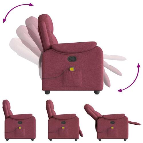 Massagestol stof vinrød