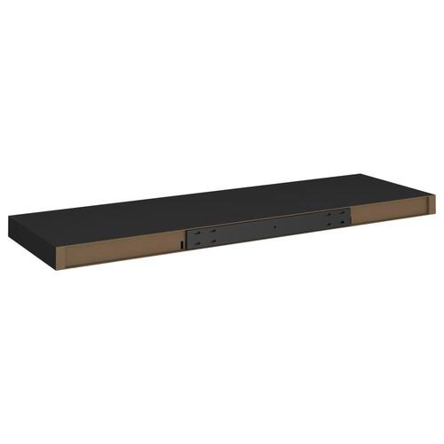 Væghylder 4 stk. 80x23,5x3,8 cm MDF sort