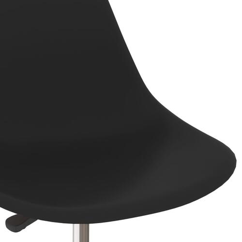 Drejelige spisebordsstole 4 stk. PP sort
