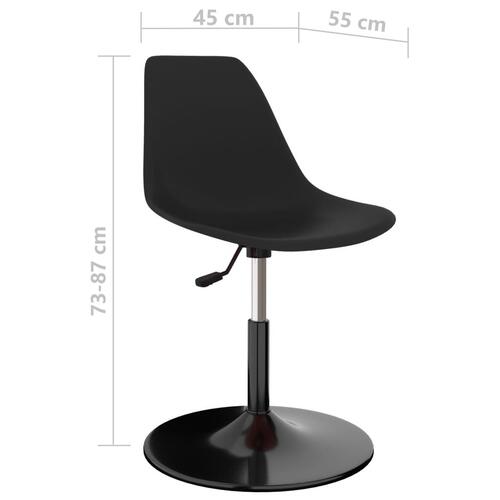 Drejelige spisebordsstole 4 stk. PP sort