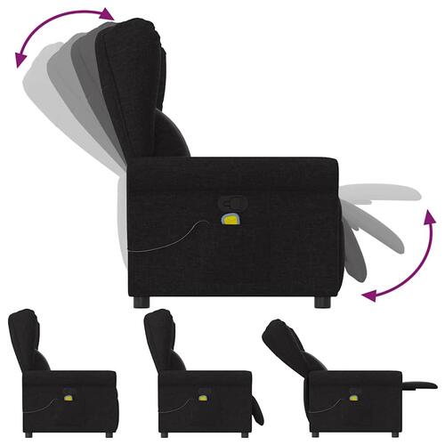 Massagestol stof sort