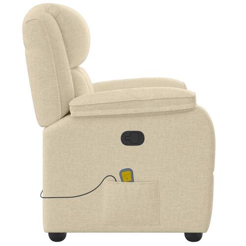 Massagestol stof cremefarvet