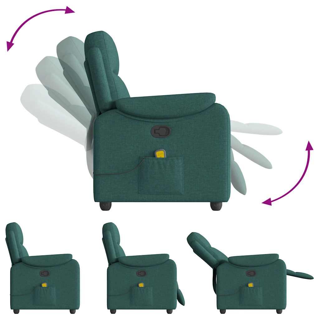 Massagestol stof mørkegrøn