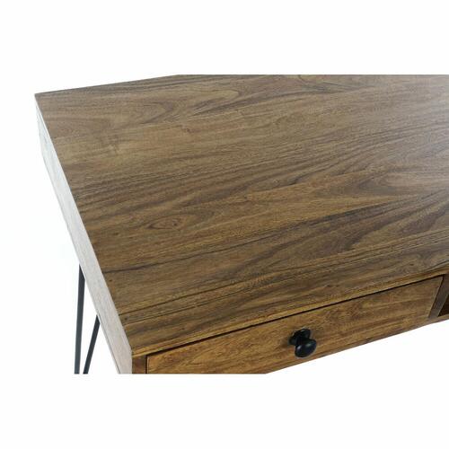 Skrivebord DKD Home Decor 115 x 55 x 76 cm Natur Sort Metal