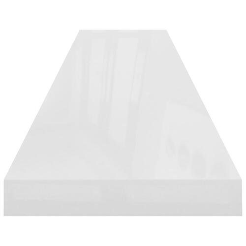 Væghylder 4 stk. 120x23,5x3,8 cm MDF hvid højglans