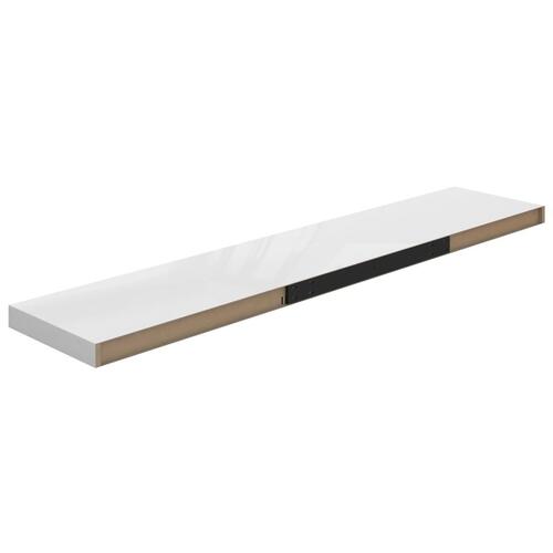 Væghylder 4 stk. 120x23,5x3,8 cm MDF hvid højglans