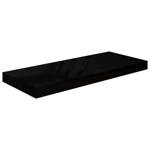 Væghylder 4 stk. 60x23,5x3,8 cm MDF sort højglans
