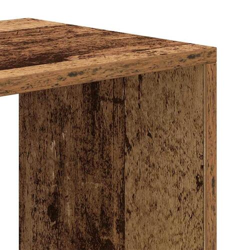Bogreol 66x31x112 cm konstrueret træ antikt træ