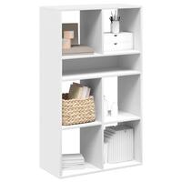Bogreol 66x31x112 cm konstrueret træ hvid