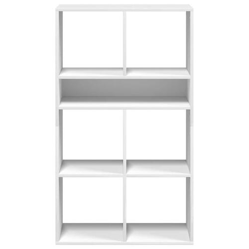 Bogreol 66x31x112 cm konstrueret træ hvid