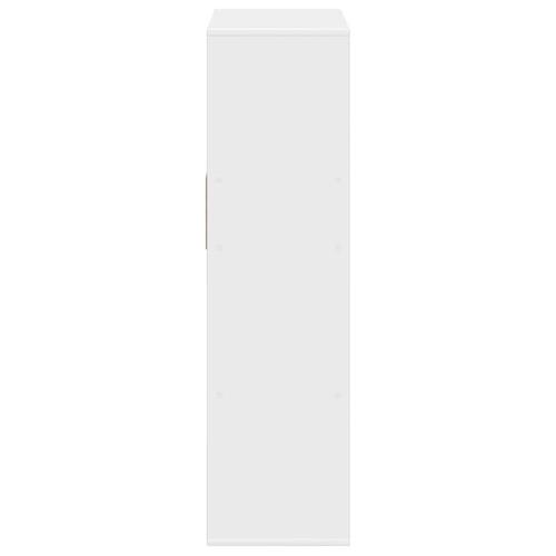 Bogreol 66x31x112 cm konstrueret træ hvid
