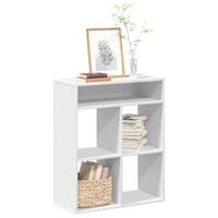 Bogreol 66x31x80 cm konstrueret træ hvid