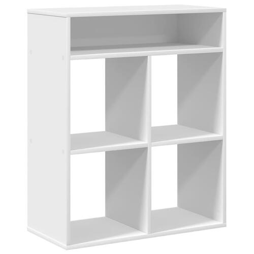 Bogreol 66x31x80 cm konstrueret træ hvid