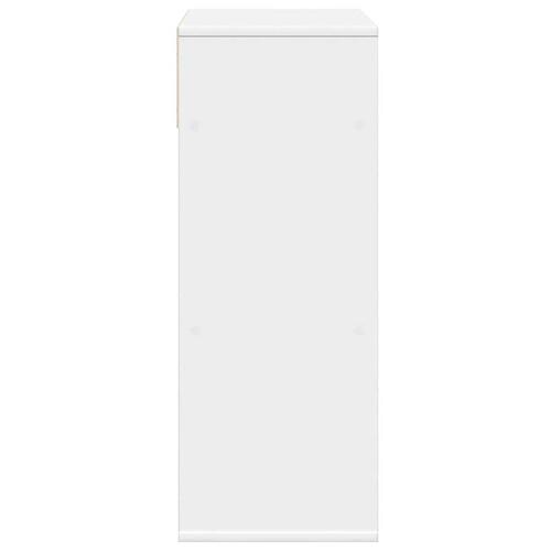 Bogreol 66x31x80 cm konstrueret træ hvid