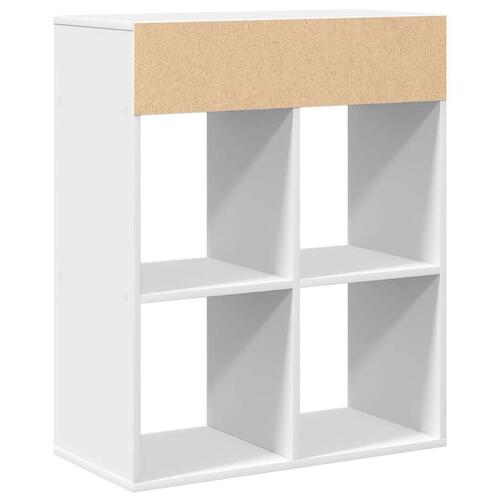 Bogreol 66x31x80 cm konstrueret træ hvid