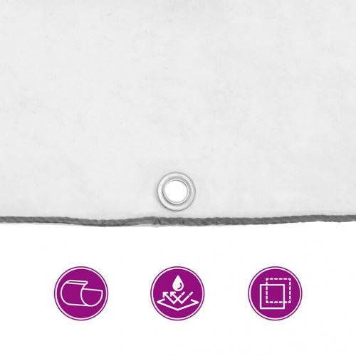 Klar presenning med øjer 2x2 m polyethylen