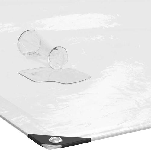 Klar presenning med øjer 10x10 m polyethylen