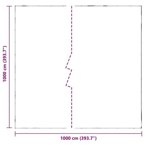 Klar presenning med øjer 10x10 m polyethylen