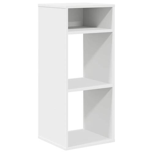 Bogreol 34x31x80 cm konstrueret træ hvid