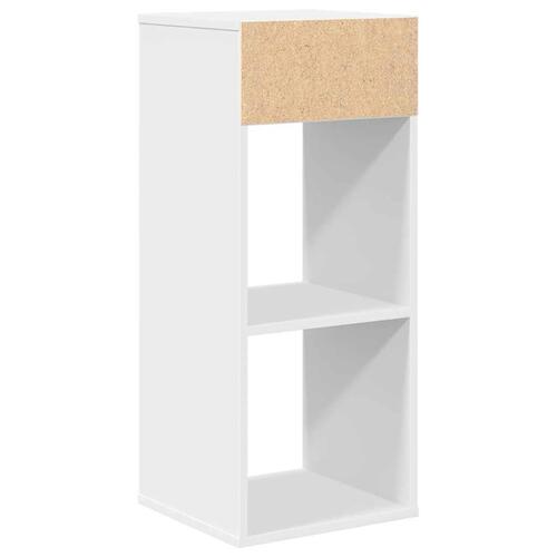 Bogreol 34x31x80 cm konstrueret træ hvid