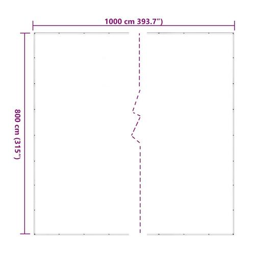 Klar presenning med øjer 8x10 m polyethylen