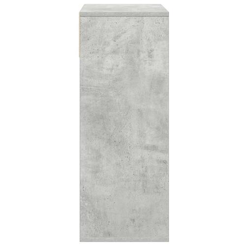 Bogreol 66x31x80 cm konstrueret træ betongrå