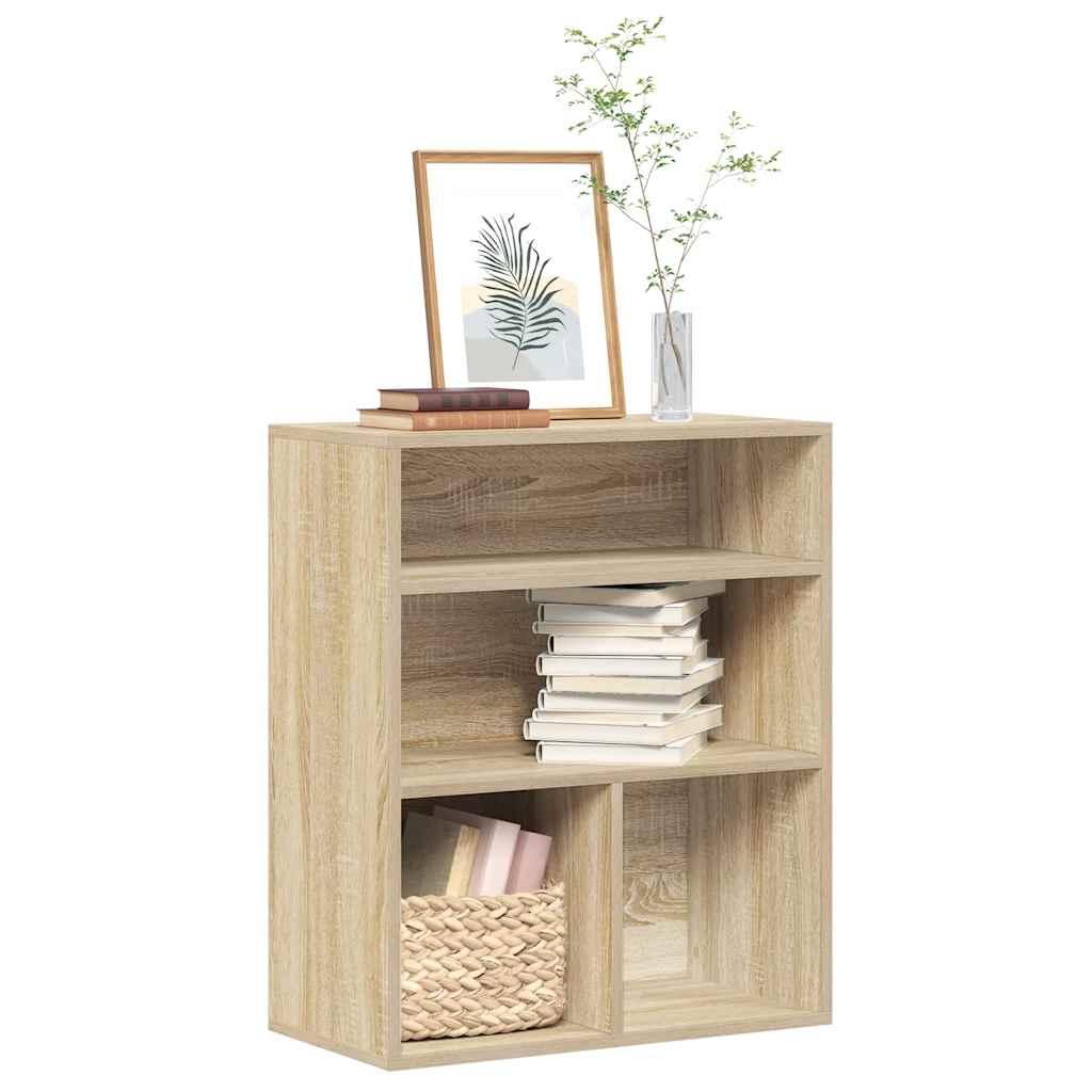 Bogreol 60x30x71,5 cm konstrueret træ sonoma-eg