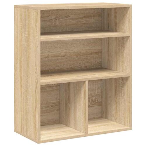 Bogreol 60x30x71,5 cm konstrueret træ sonoma-eg