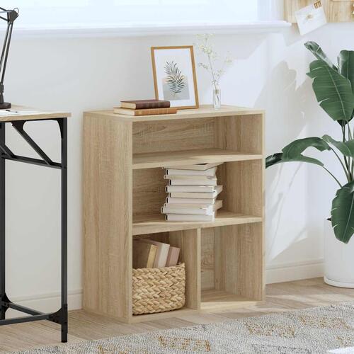 Bogreol 60x30x71,5 cm konstrueret træ sonoma-eg